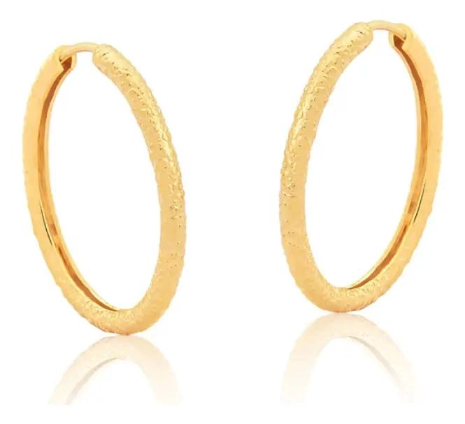 AROS DE MUJER BAÑADOS EN ORO DE 18, 22 Y 24 KILATES - 1
