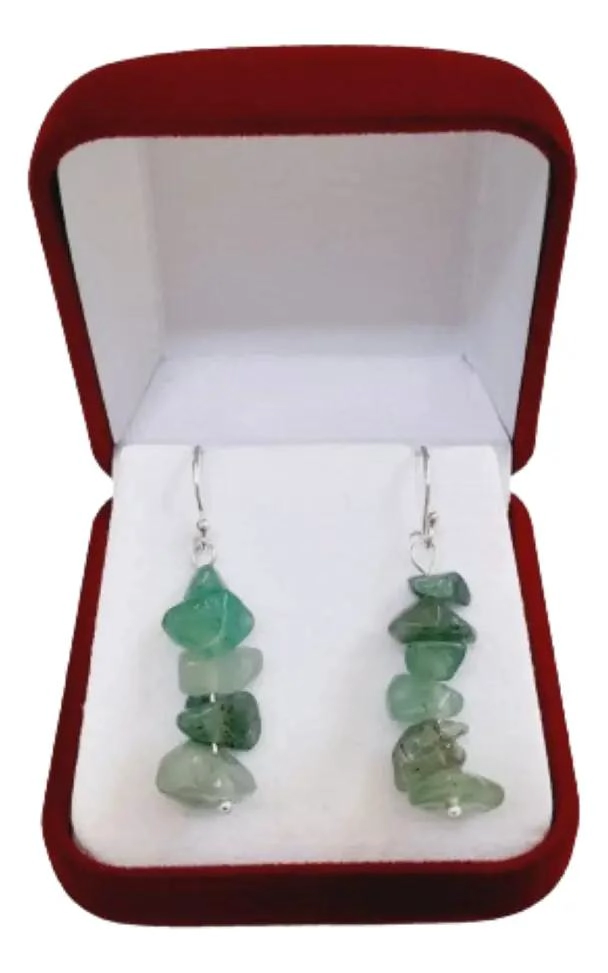 AROS COLGANTES DE JADE NATURAL Y PLATA 925 - 3