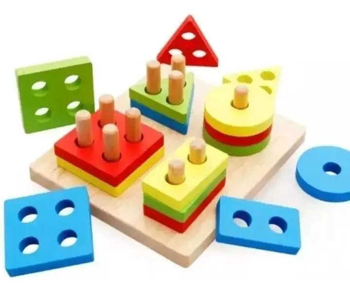 PACK DE 6 JUGUETES DIDACTICOS DE MADERA PARA APRENDIZAJE INFANTIL - 7