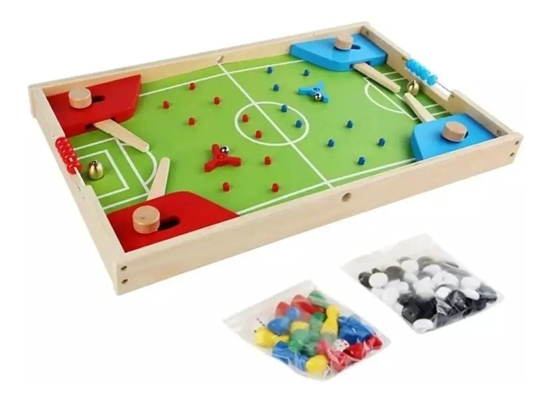 JUEGO DE MESA MULTIFUNCIONAL 3 EN 1 FUTBOL LUDO AJEDREZ - 1