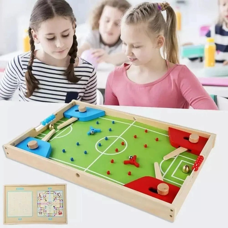 JUEGO DE MESA MULTIFUNCIONAL 3 EN 1 FUTBOL LUDO AJEDREZ - 2