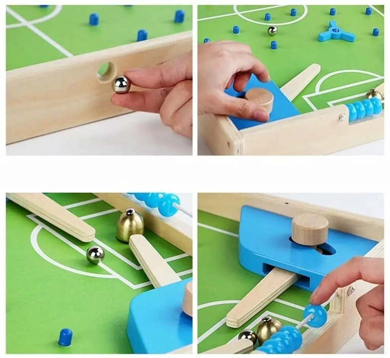 JUEGO DE MESA MULTIFUNCIONAL 3 EN 1 FUTBOL LUDO AJEDREZ - 8