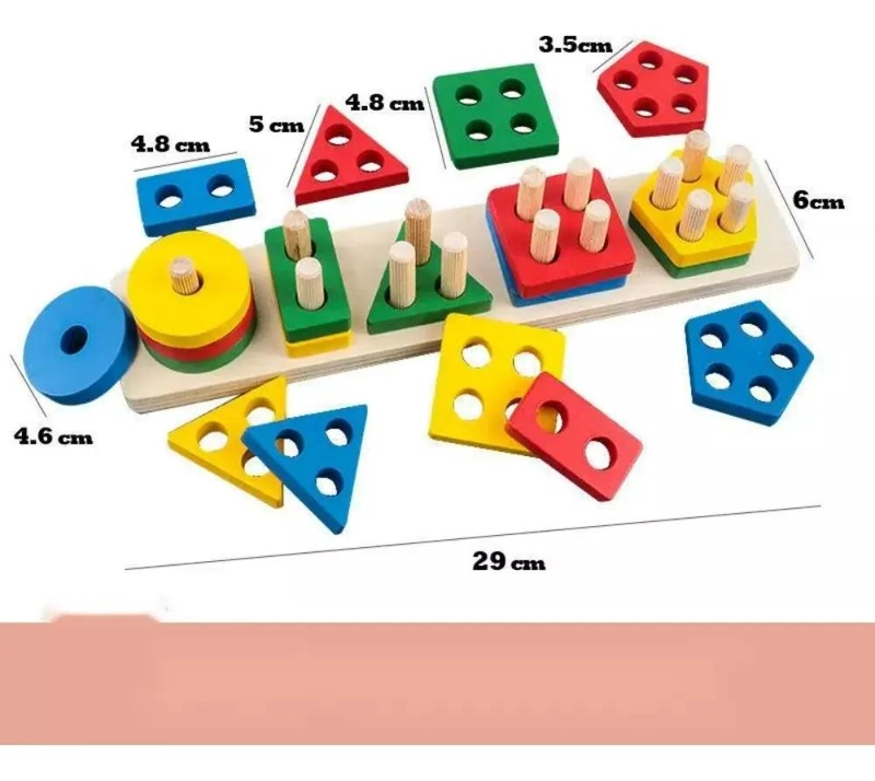 SET DE JUGUETES DIDACTICOS DE MADERA PARA NIÑOS - 4