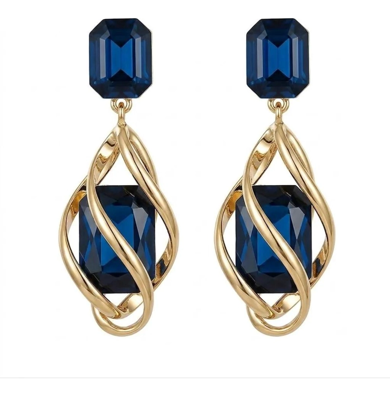 AROS DE FIESTA CON DISEÑO ELEGANTE Y ZAFIROS - 1
