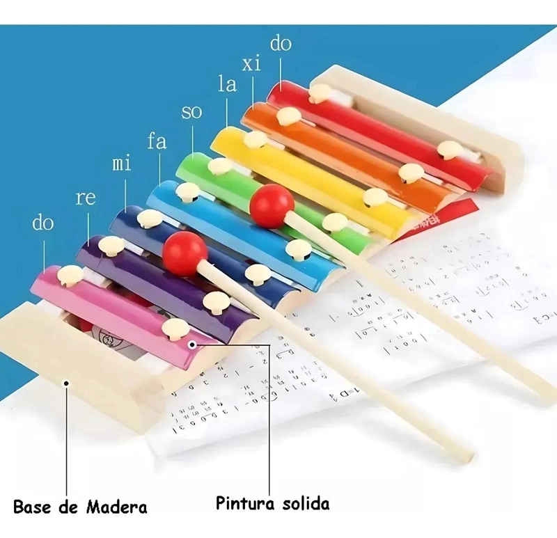 SET DE 8 INSTRUMENTOS MUSICALES DE MADERA PARA NIÑOS - 7