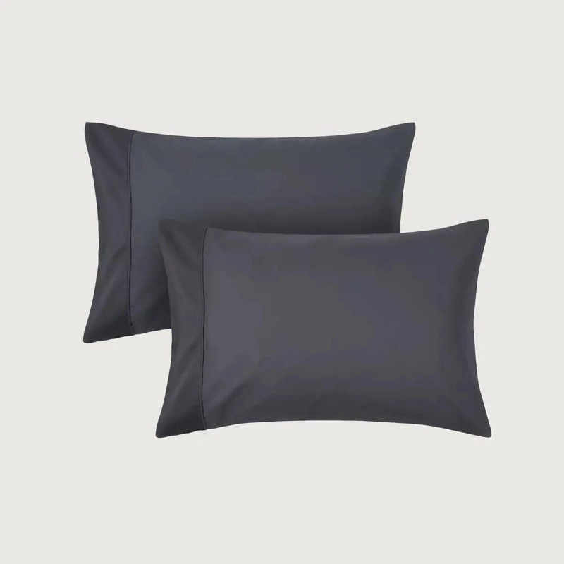 SET DE 2 FUNDAS PARA ALMOHADA 50X70 CM EN BAMBU ORGANICO GRIS OSCURO - 1