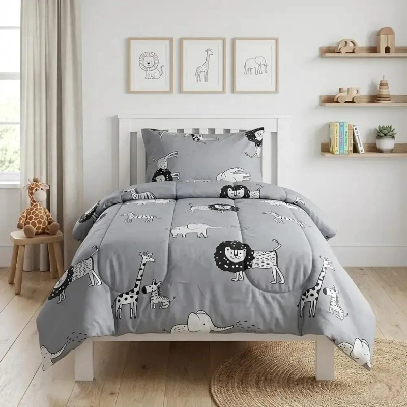 PLUMON INFANTIL REVERSIBLE MICROFIBRA PARA CAMA 1 PLAZA Y 1.5 PLAZAS CON FUNDA - 1