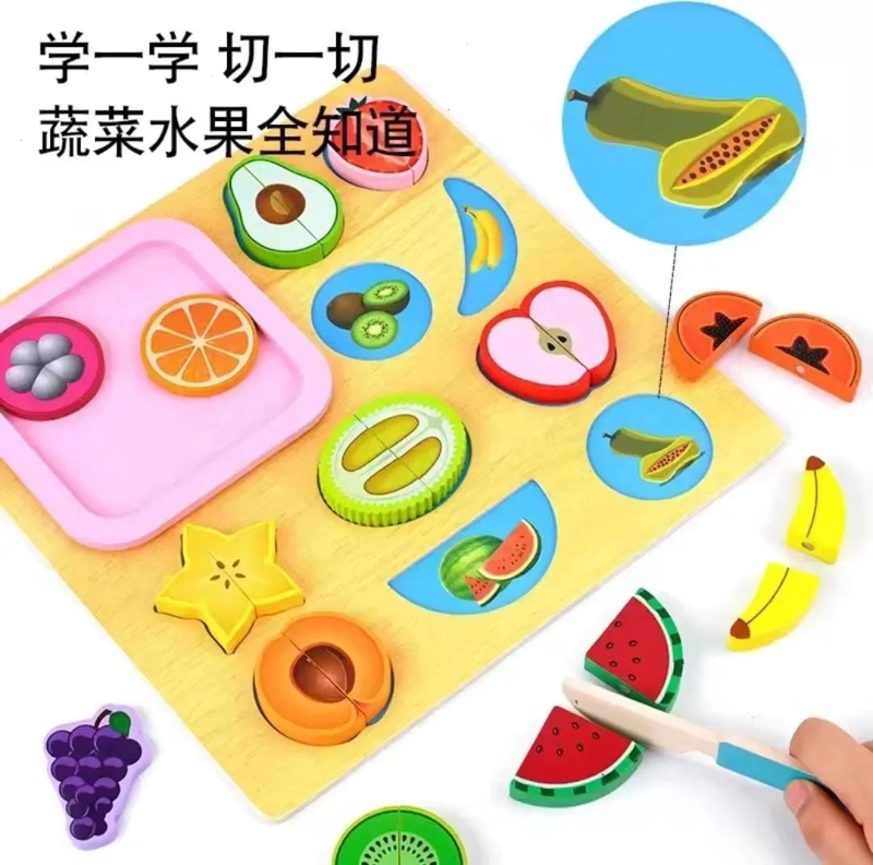 JUEGO DE COCINA Y FRUTAS MONTESSORI PARA NIÑOS - 3