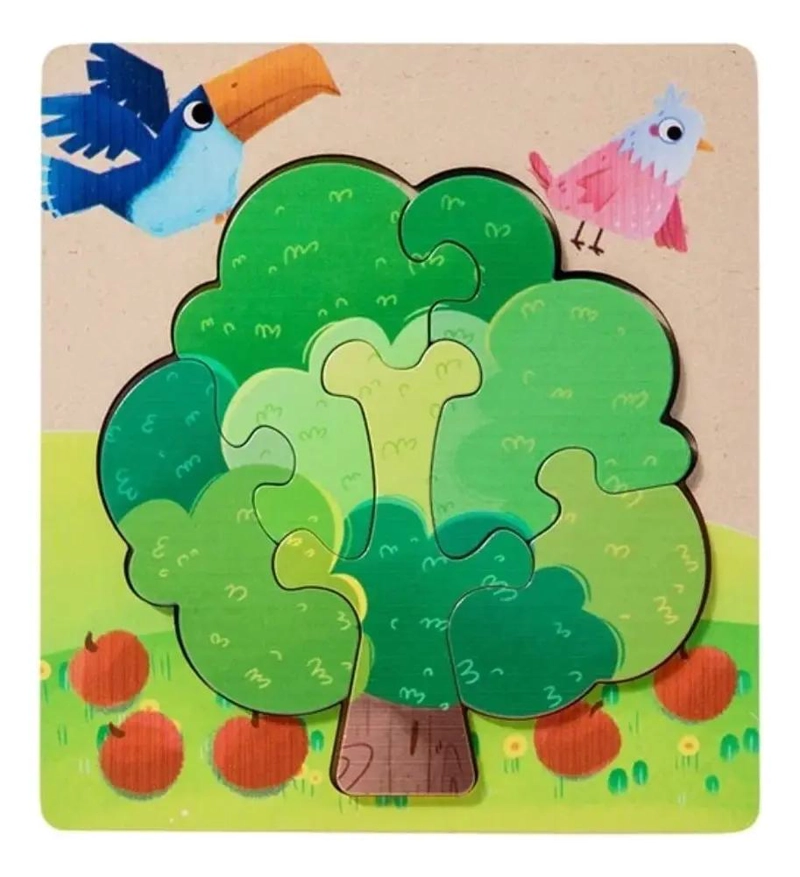 PACK DE 6 ROMPECABEZAS DE MADERA TRIDIMENSIONAL PARA NIÑOS - 8