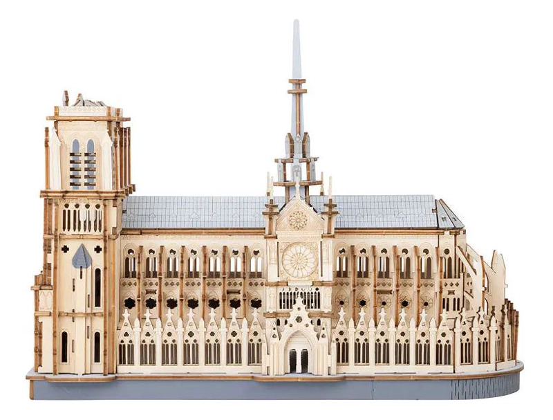 PUZZLE 3D CATEDRAL DE PARIS EN MADERA CON 330 PIEZAS - 2