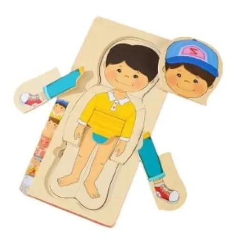 ROMPECABEZAS EDUCATIVO DE CUERPO HUMANO EN MADERA MULTICAPA - 10