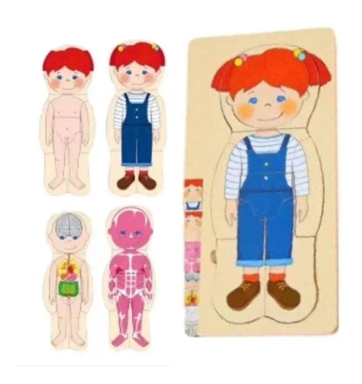 ROMPECABEZAS EDUCATIVO DE CUERPO HUMANO EN MADERA MULTICAPA - 6