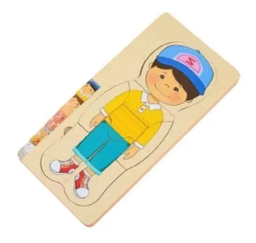 ROMPECABEZAS EDUCATIVO DE CUERPO HUMANO EN MADERA MULTICAPA - 9