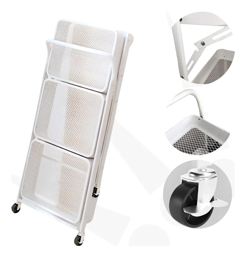 ORGANIZADOR PLEGABLE MULTIUSO CON RUEDAS Y TRES NIVELES - 4