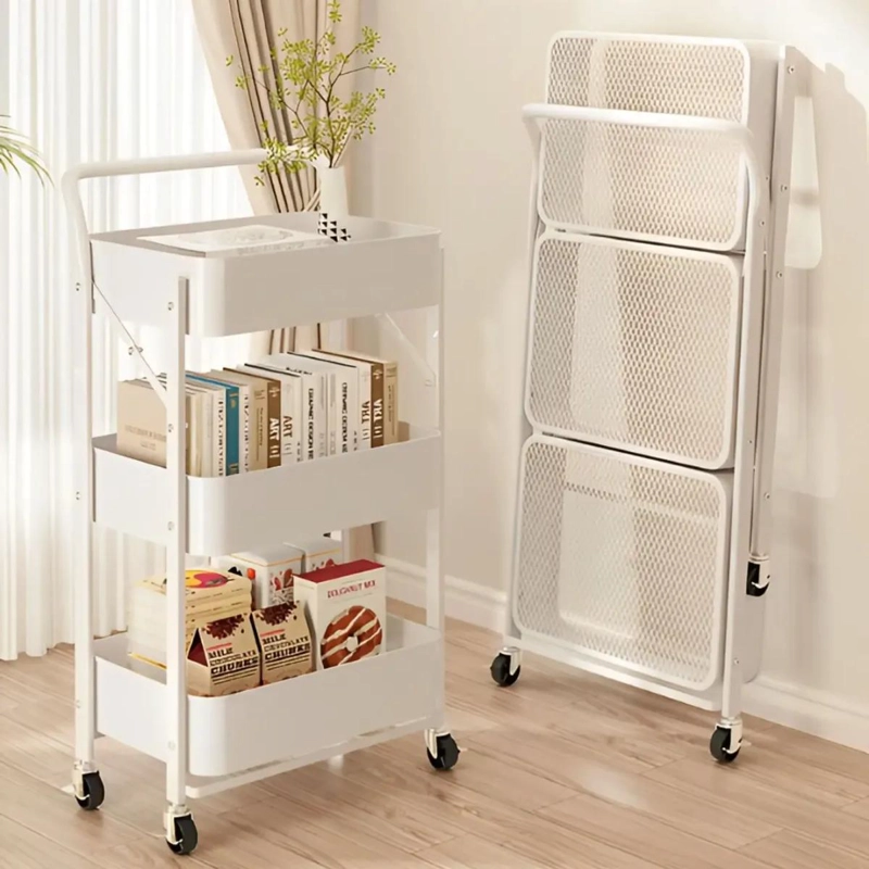 ORGANIZADOR PLEGABLE MULTIUSO CON RUEDAS Y TRES NIVELES - 6