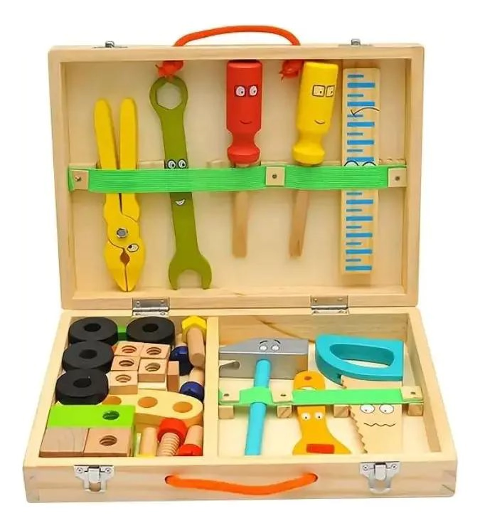 SET DE HERRAMIENTAS DE MADERA PARA NIÑOS 36 PIEZAS - 6