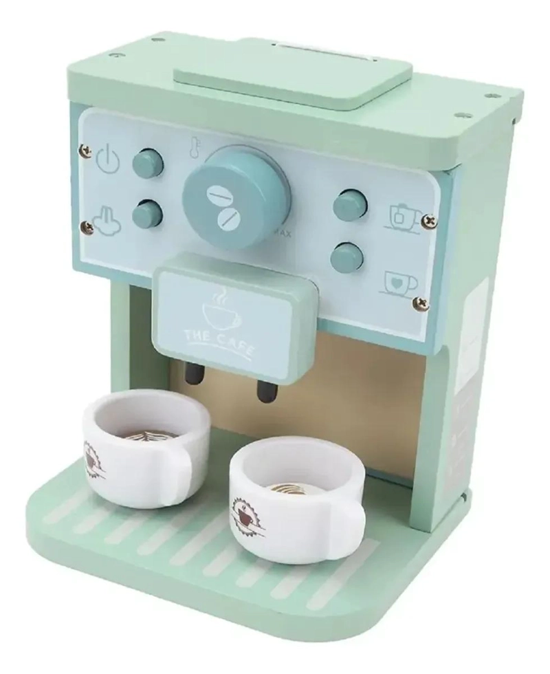 CAFETERA ESPRESSO DE MADERA PARA JUEGO DIDACTICO INFANTIL - 5