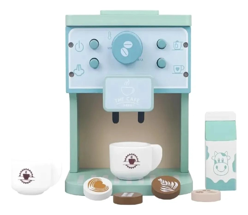 CAFETERA ESPRESSO DE MADERA PARA JUEGO DIDACTICO INFANTIL - 7