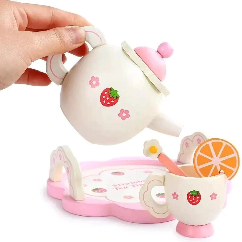 JUEGO DIDACTICO DE TE  DE MADERA PARA NIÑOS CON ACCESORIOS - 1