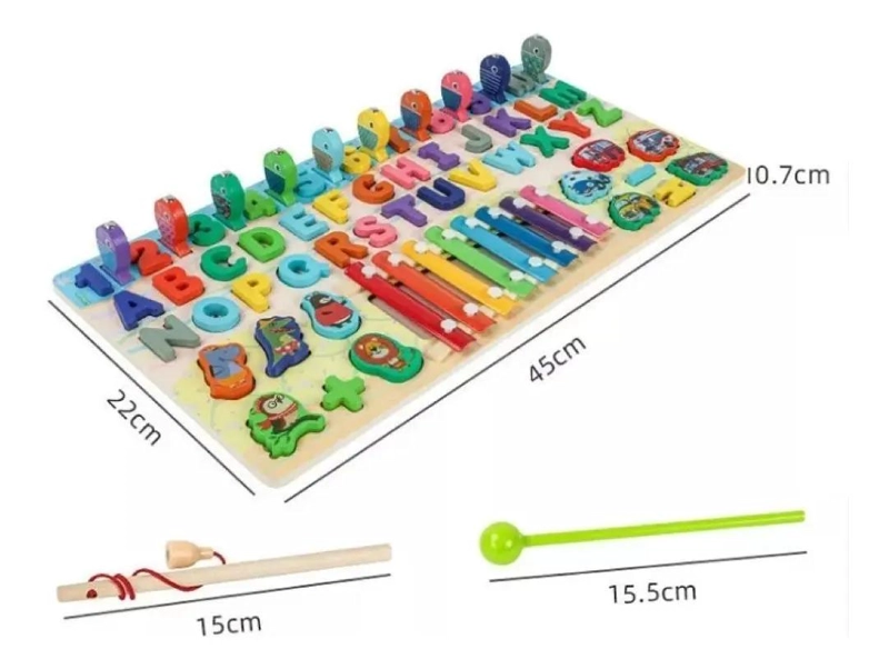 PUZZLE 3D MAGNE TICO DE MADERA PARA NIÑOS - 10