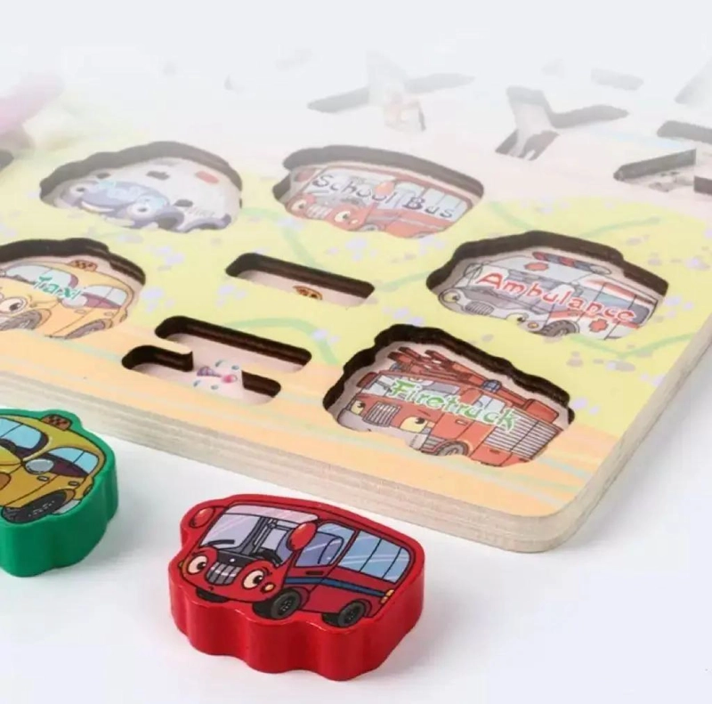 PUZZLE 3D MAGNE TICO DE MADERA PARA NIÑOS - 6