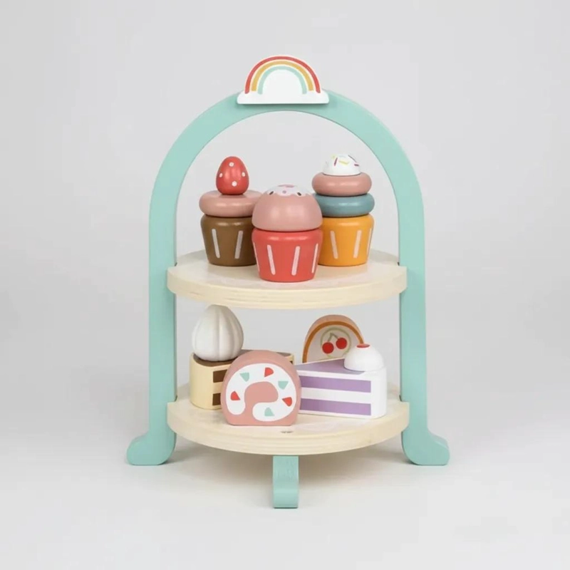 EXHIBIDOR DIDACTICO DE POSTRES Y PASTELES DE MADERA - 5