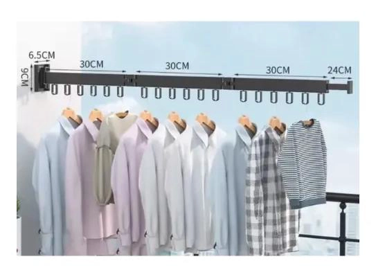 COLGADOR DE ROPA RETRACTIL Y PLEGABLE PARA AHORRO DE ESPACIO - 6
