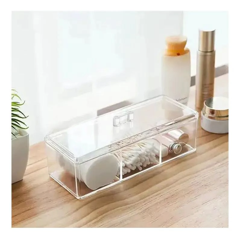 ORGANIZADOR DE MAQUILLAJE CON 3 COMPARTIMIENTOS DE ACRILICO - 4