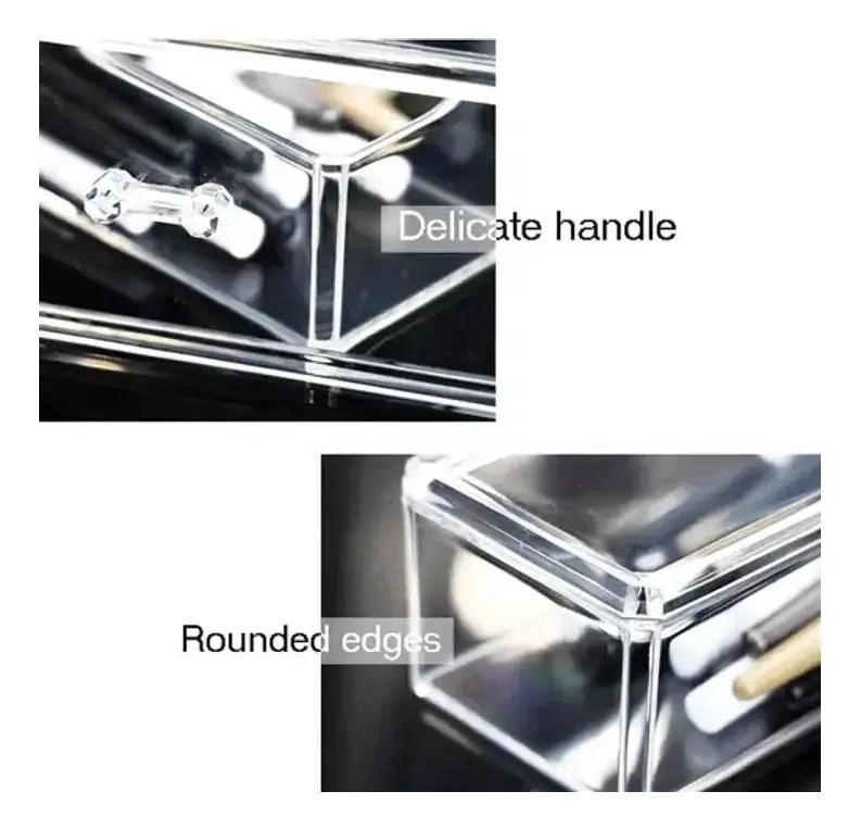 ORGANIZADOR DE MAQUILLAJE CON 3 COMPARTIMIENTOS DE ACRILICO - 8