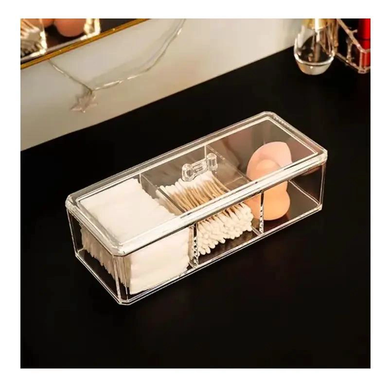 ORGANIZADOR DE MAQUILLAJE CON 3 COMPARTIMIENTOS DE ACRILICO - 9