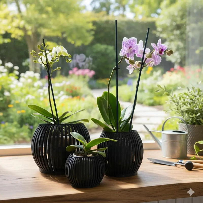 MACETA ZEN PARA ORQUIDEAS CON DRENAJE EFICIENTE - 2