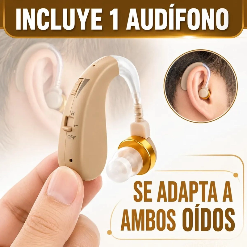 AUDIFONOS AMPLIFICADORES DE SONIDO RECARGABLES E INALAMBRICOS - 2