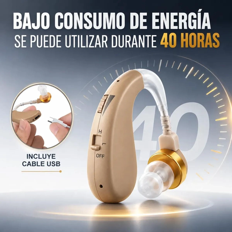 AUDIFONOS AMPLIFICADORES DE SONIDO RECARGABLES E INALAMBRICOS - 7