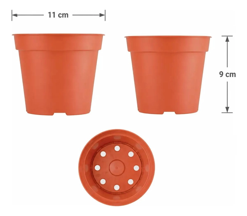 PACK DE 50 MACETAS PLASTICAS PARA PLANTULAS Y CULTIVOS - 4