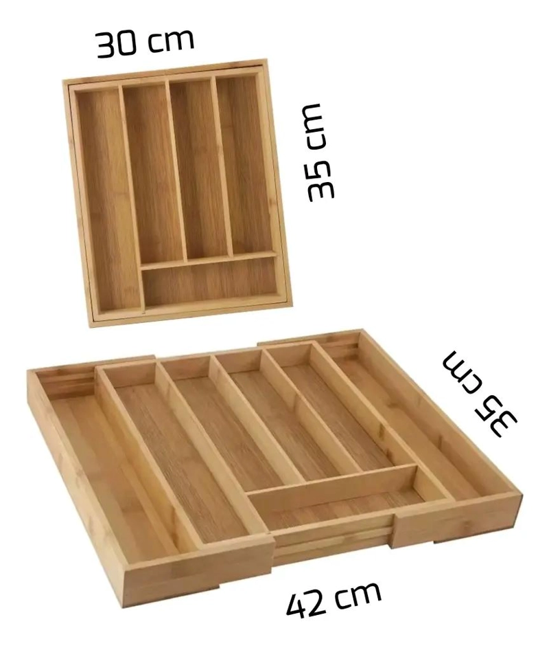 ORGANIZADOR DE CAJONES DE BAMBU EXPANDIBLE PARA UTENSILIOS - 5