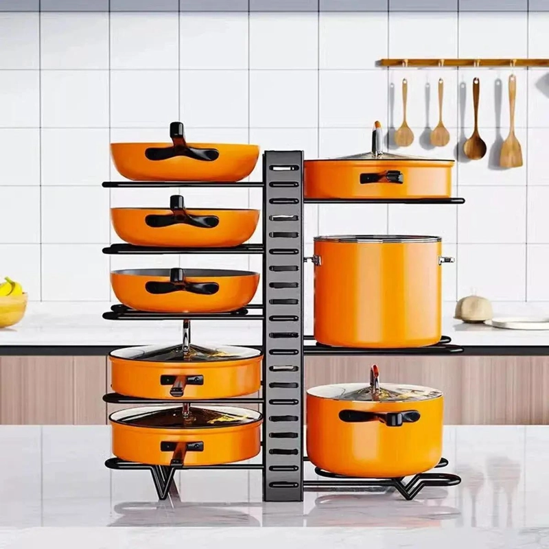 ORGANIZADOR DE OLLAS Y SARTENES CON 8 NIVELES PARA COCINA - 8