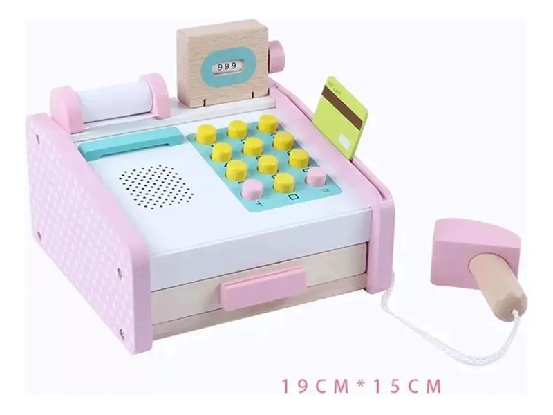 CAJA REGISTRADORA DIDACTICA DE MADERA PARA NIÑOS - 10