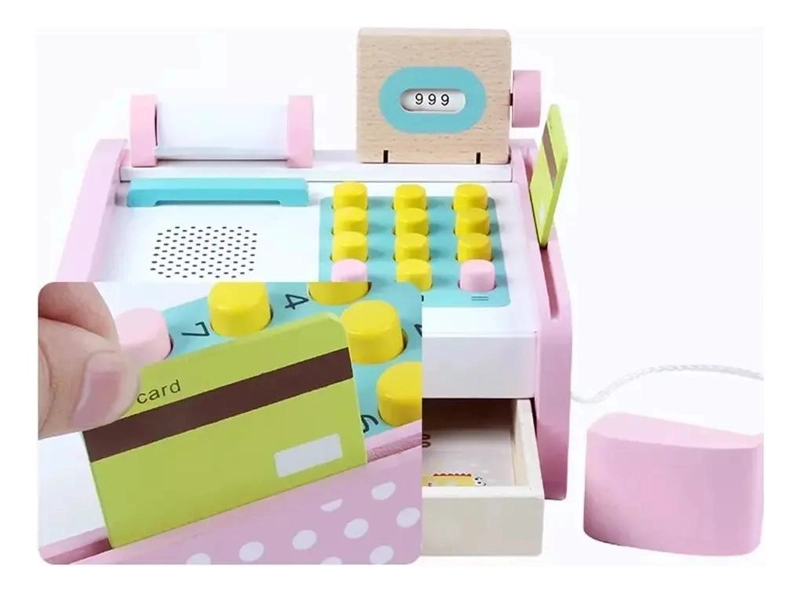 CAJA REGISTRADORA DIDACTICA DE MADERA PARA NIÑOS - 9