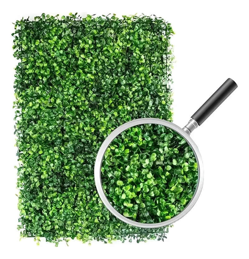PANELES DE FOLLAJE ARTIFICIAL VERDE PARA DECORACION DE MUROS 60X40 CM - 9
