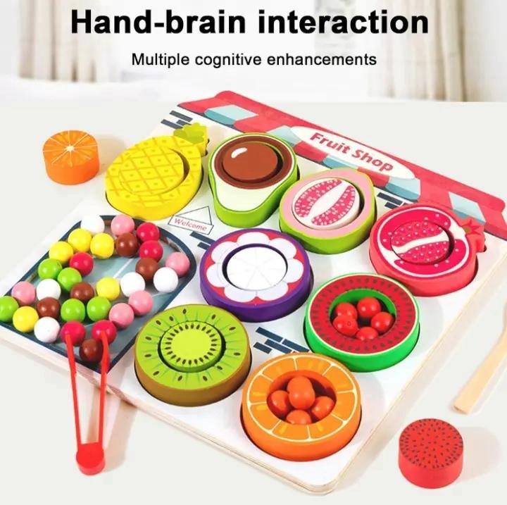 SET DE JUGUETES DE FRUTAS Y VERDURAS DE MADERA PARA NIÑOS - 2