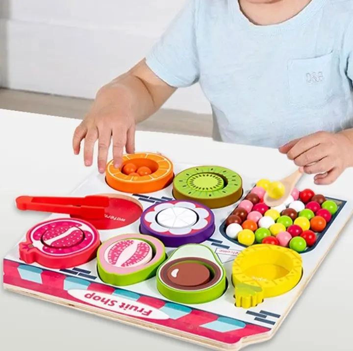 SET DE JUGUETES DE FRUTAS Y VERDURAS DE MADERA PARA NIÑOS - 4
