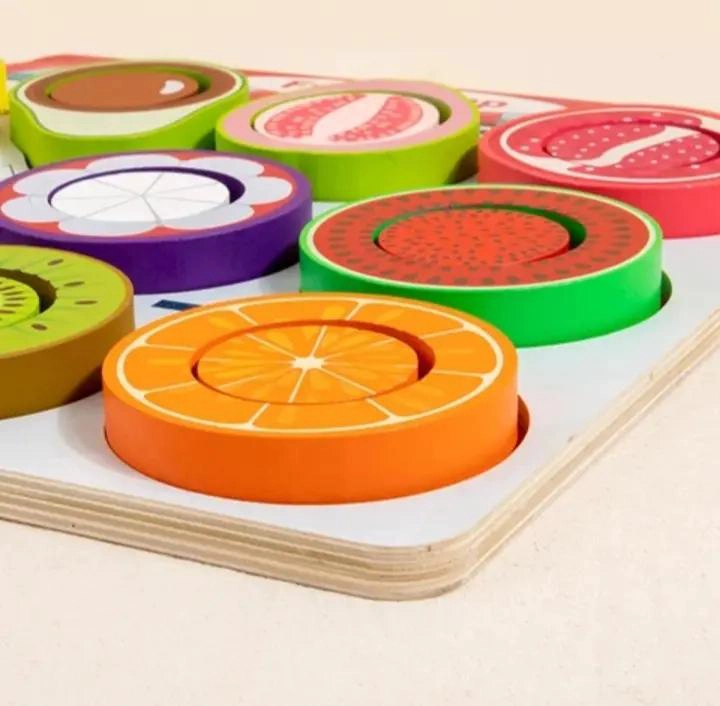 SET DE JUGUETES DE FRUTAS Y VERDURAS DE MADERA PARA NIÑOS - 7