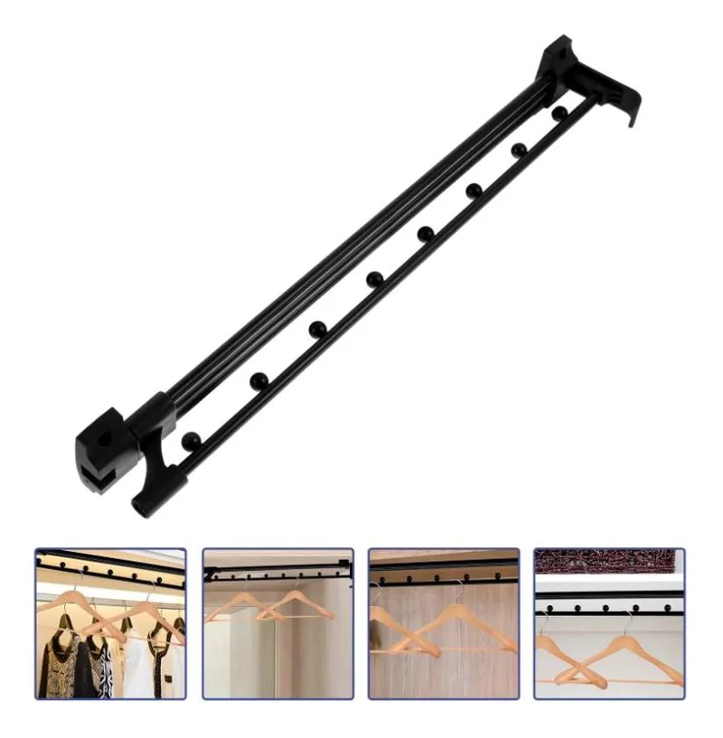 BARRA TELESCOPICA EXTRAIBLE PARA CLOSET Y ARMARIO 45CM - 1