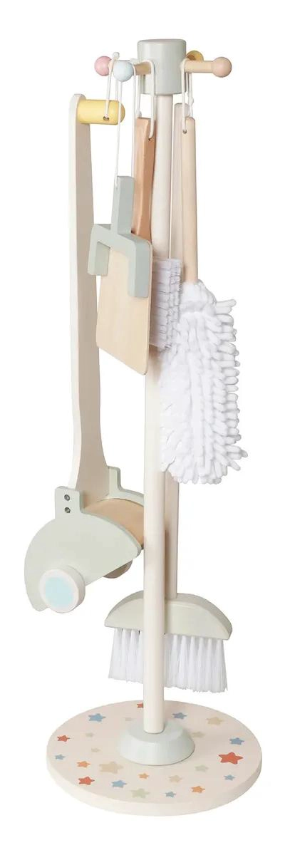 SET DE ASEO Y LIMPIEZA INFANTIL DE MADERA PARA NIÑOS - 1