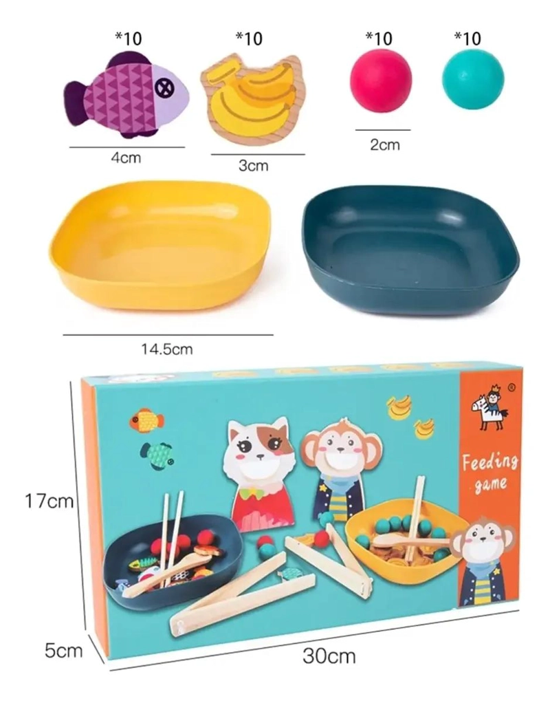 JUGUETE DIDACTICO DE MADERA PARA MOTRICIDAD FINA INFANTIL - 10