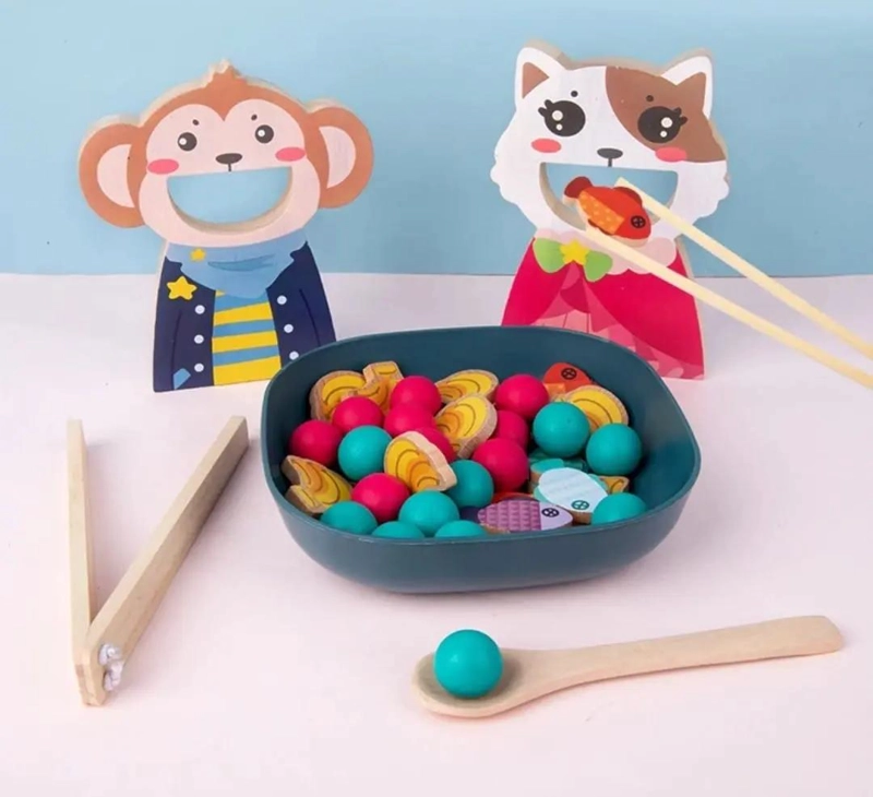 JUGUETE DIDACTICO DE MADERA PARA MOTRICIDAD FINA INFANTIL - 2