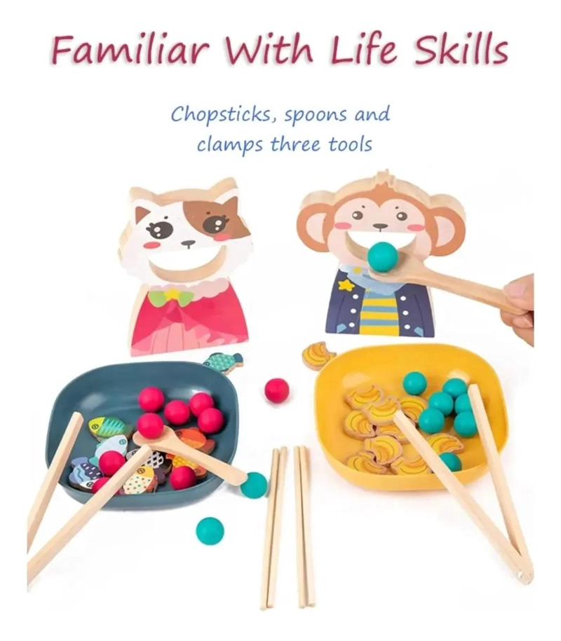 JUGUETE DIDACTICO DE MADERA PARA MOTRICIDAD FINA INFANTIL - 8