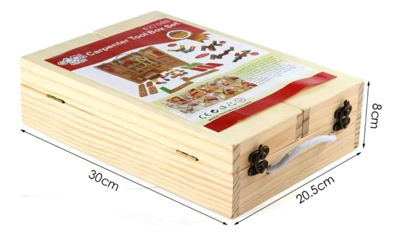 MALETA DE HERRAMIENTAS DE MADERA PARA NIÑOS CON ACCESORIOS - 3