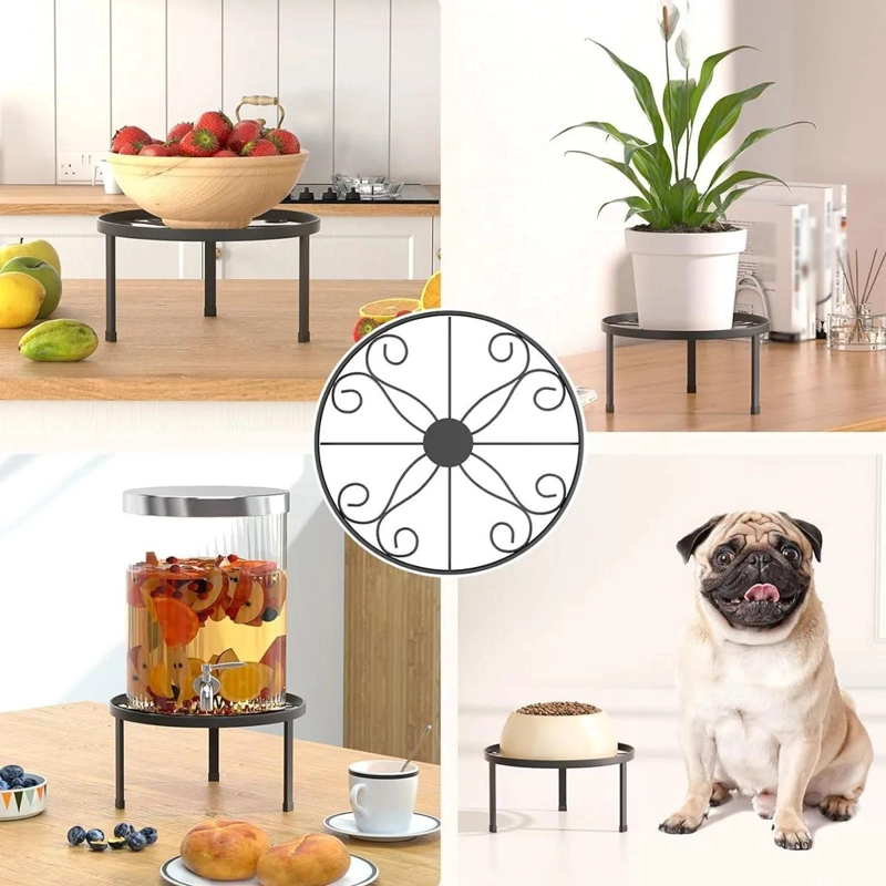 SET DE 5 SOPORTES METALICOS PARA MACETAS CON DISEÑO ESTABLE Y APILABLE - 10