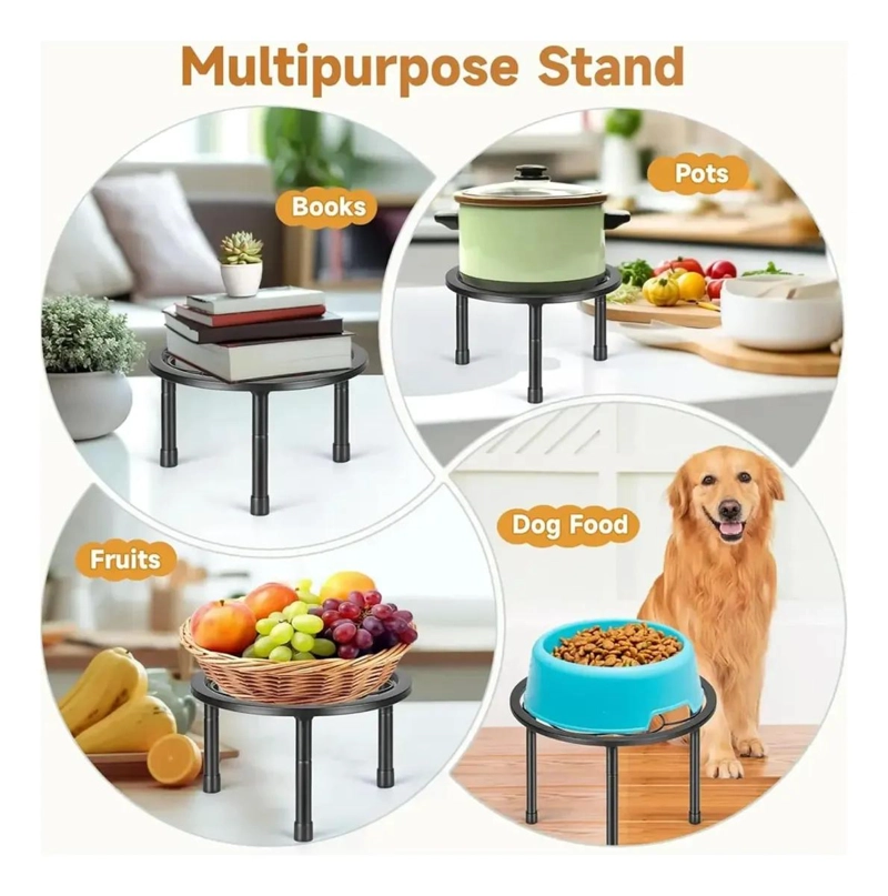 SET DE 5 SOPORTES METALICOS PARA MACETAS CON DISEÑO ESTABLE Y APILABLE - 4